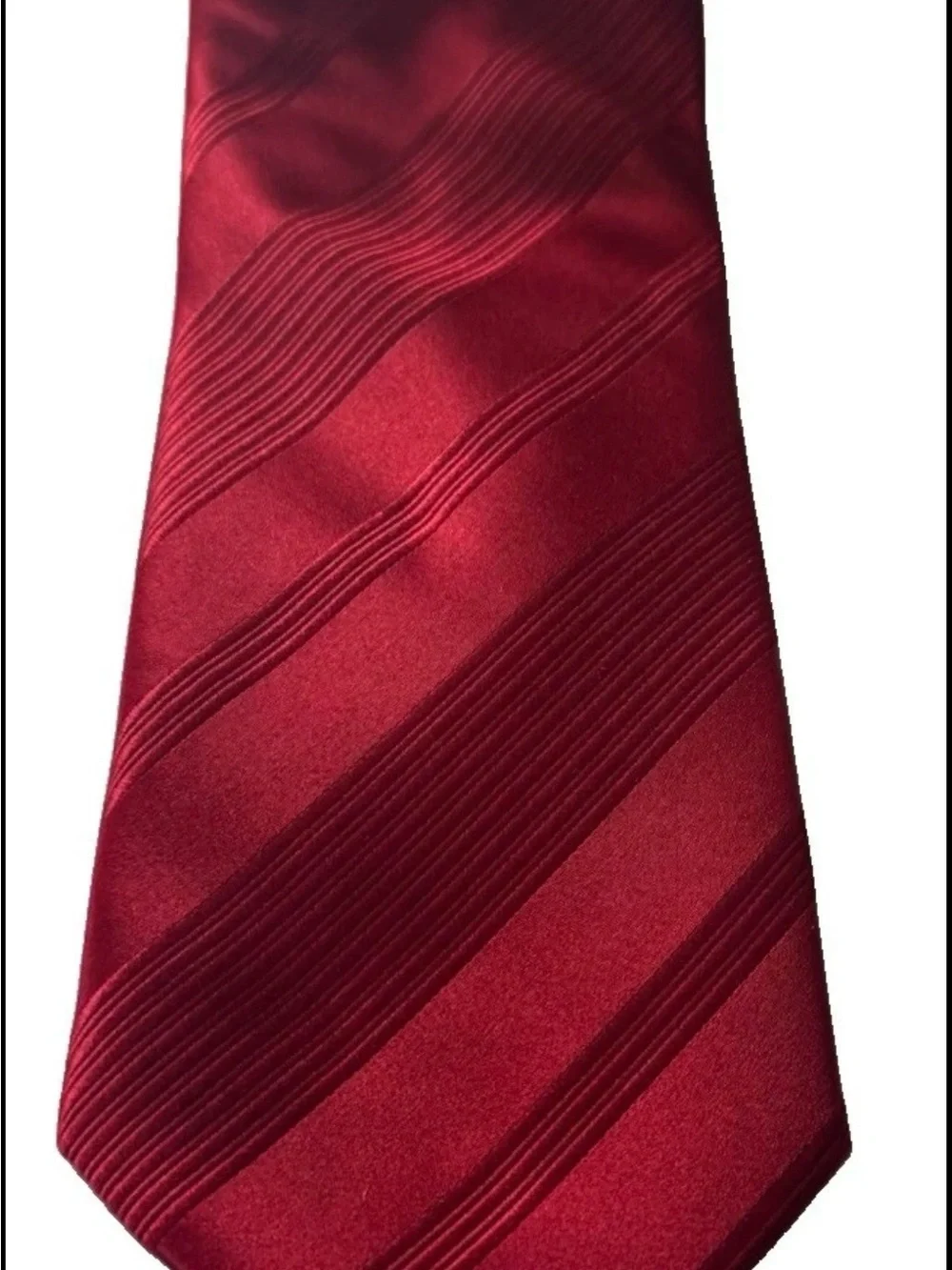 Donald Trump Signature Collection Solid Red Power Tie Silk Mens Necktie